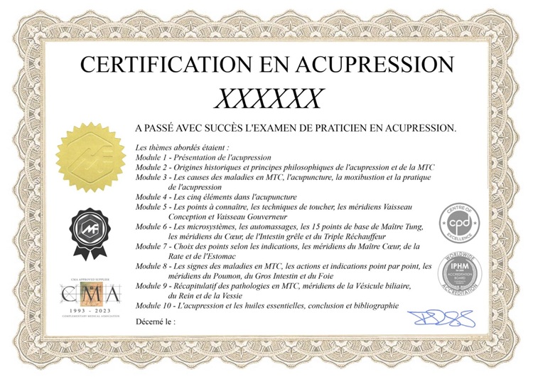 Formation Acupression Belgique : Devenez Praticien Certifié