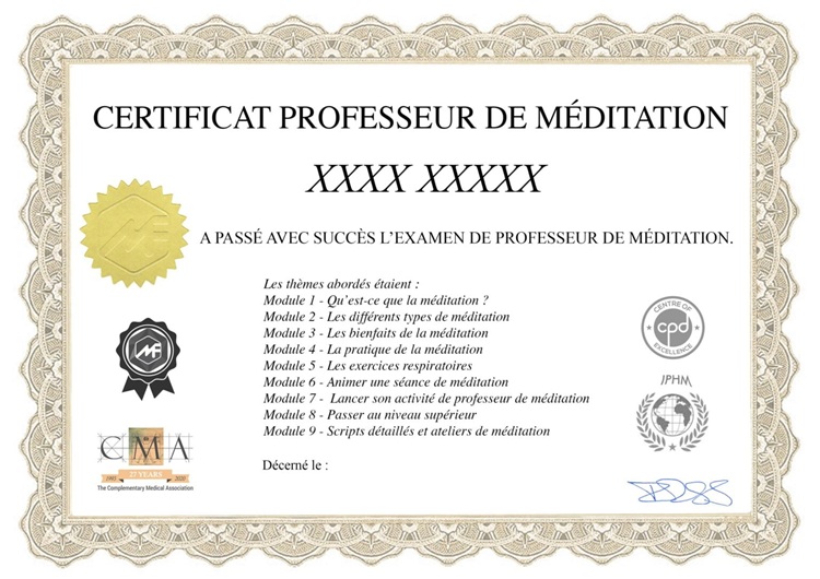 Formation Méditation en Algérie | Devenez Professeur Certifié