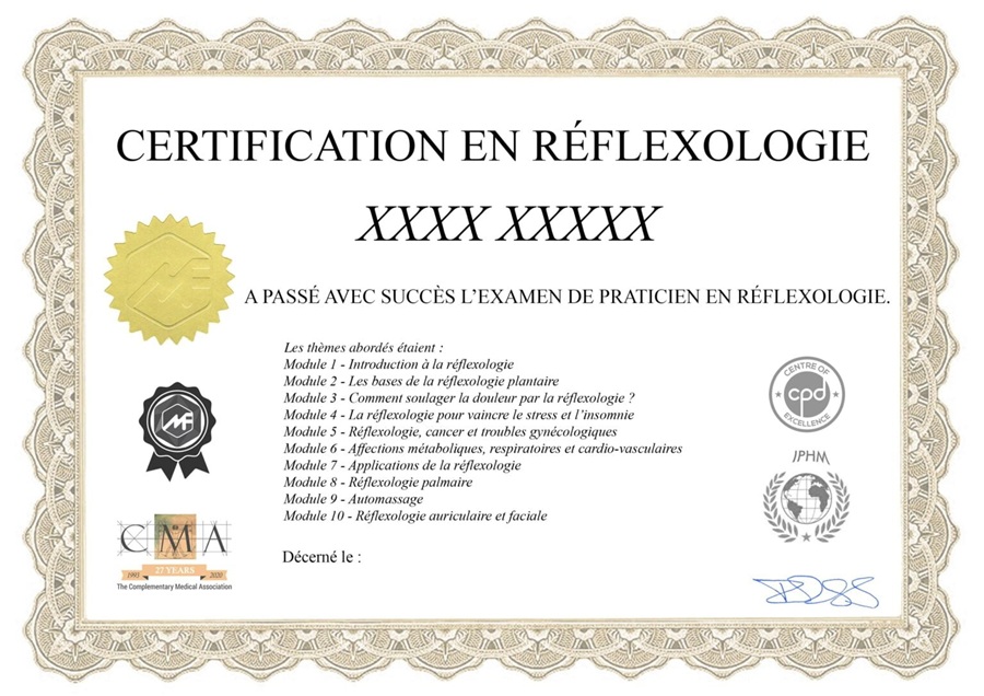 Formation réflexologie palmaire en Suisse